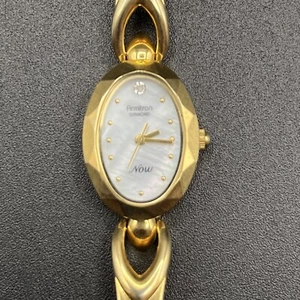 Armitron Now Diamond Watch Women Gold Tone Faceted Crystal New Battery 7.5” - Picture 1 of 4