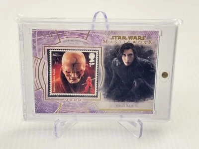 2018 Topps Star Wars Masterwork PURPLE stamp relic card KYLO REN /50 S-SK - Image 1 of 2