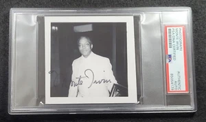 Rare 1977 MONTE IRVIN Signed Original Snapshot Photo-NEGRO LEAGUE-HOF-GIANTS-PSA - Picture 1 of 5