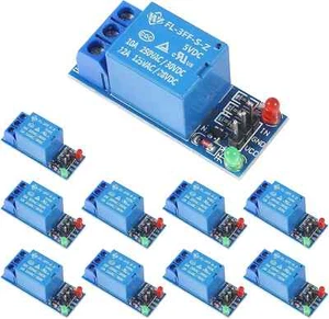 10PCS 5V Modulo Relè Un Canale Interruttore Relè con Isolamento OPTO Alto Basso Livello - Foto 1 di 3