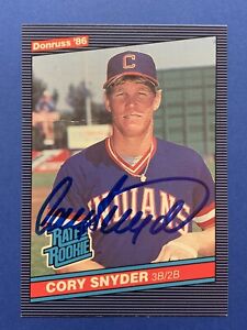 CORY SNYDER Signed ROOKIE 1986 Donruss #29 INDIANS - BYU COUGARS Autograph Auto