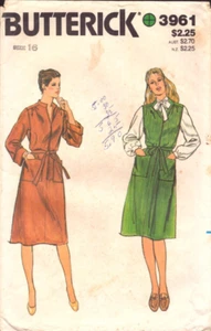 Butterick 3961 ~ Vestido, Jersey y Cinturón Misses ~ Talla 16 ~ Busto 38" - Imagen 1 de 6