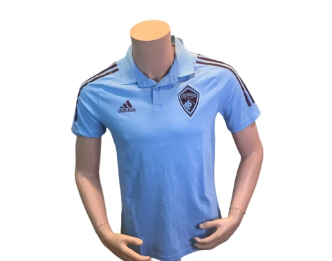 NwT$50 Mens Adidas MLS Colorado Rapids polo shirt small Blue (FI1722) Cover