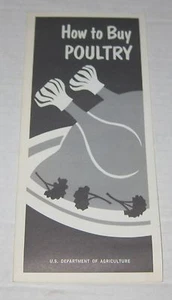 1968 HOW TO BUY POULTRY by the US DEPARTMENT of ARGRICULTURE PAMPHLET - Picture 1 of 3