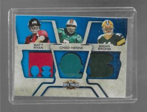 2008 Triple Threads - MATT RYAN Brohm HENNE - Platinum Jersey Rookie #d 3/3 - Picture 1 of 1
