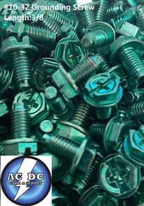 SECHSKANTWASCHMASCHINE BODENSCHRAUBE 10-32 X 3/8 GRÜN Sie wählen Packungsgröße: - Bild 1 von 1