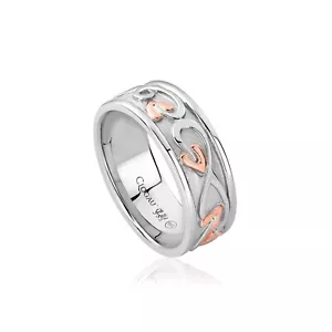 Clogau Welsh Silver & 9ct Rose Gold Tree of Life Band Ring Size M £170 off New - Picture 1 of 2