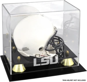 LSU Tigers Golden Classic Logo Mini Helmet Display Case with Mirror Back - Picture 1 of 1