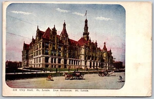 Vintage St Louis Missouri MO Rathaus Glitzer Glimmer 1900er alte Ansicht Postkarte - Bild 1 von 2