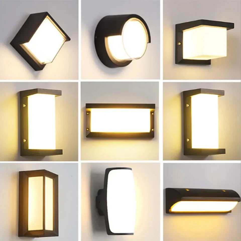 LED Außenleuchte mit Bewegungsmelder Wandleuchte Sensor Außenlampe 12W 18W - Bild 1 von 4