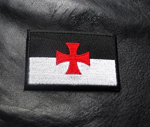 Parche bordado de gancho cristiano infiel cruz templaria caballeros templarios 3,0 pulgadas - Imagen 1 de 1