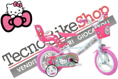 Bici per Bambina Bicicletta Dino Bikes Hello Kitty Club 2 - Taglia 12" Pollici - Immagine 1 di 4