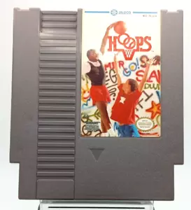 Hoops NES Nintendo Entertainment System 1989 CLEANED, TESTED & WORKING Authentic - Picture 1 of 9