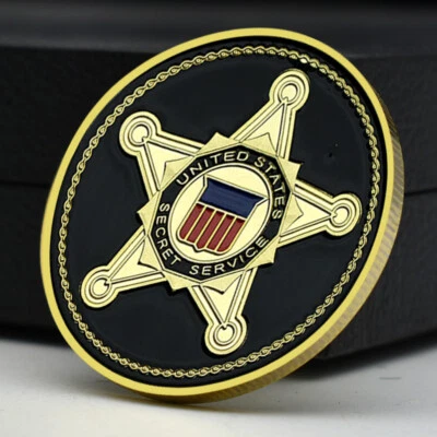 美国总统印章黄金挑战硬币美国特勤局奖章 — 第 1/4 张图片