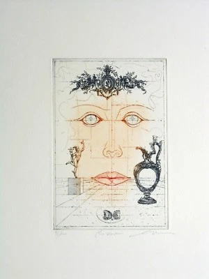 Dan Erceanu Rokoko Farbradierung, signiert Auflage 100 - Bild 1 von 4