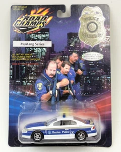 Road Champs 1998 Boston Police Mustang Series Cop Patrol Car #63135 Diecast 1/43 - Picture 1 of 4