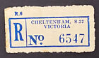 Registration Label Cheltenham ( Victoria) No. 6547