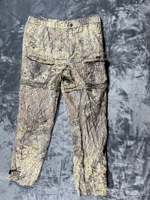 Mossy Oak Hunting Camo Pants Men's L Treklite Zip Off Vented Outdoors - Image 1 of 4