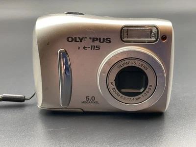 Olympus FE-115 Silver Compact Digital Camera - FOR PARTS OR REPAIR - Image 1 of 4
