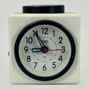 VTG Timex Diglo Electric Alarm Clock USA Model 60-071 Cube 4" Retro USA WORKING - Picture 1 of 8