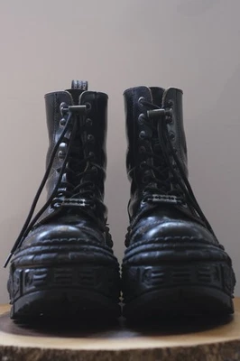 New Rock M-WALL026N-C10 EU Size 37 US 6 Goth Platform Boot Genuine Leather - Image 1 of 4