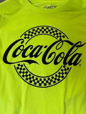 Camiseta gráfica Coca-Cola amarillo neón manga larga S Foto 1 de 4