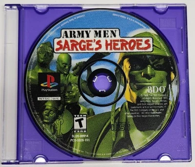 Army Men: Sarge's Heroes (Sony PlayStation 1, 2000) PS1, Disc Only, Tested - Image 1 of 3