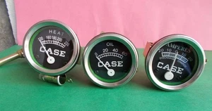 Case Tractors C,D,DI,DO,L,LA,LAI,RC,S,SC,SI,SO,400,600 Temp Oil Amp Gauge - Picture 1 of 4