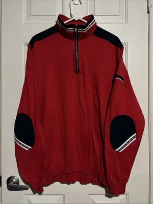 Paul & Shark Yachting 2XL Zip Sweater Cardigan Cotton Red Elbow Patch Boating - Image 1 of 4