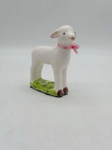 Vintage Dept 56 Porcelain Lamb Figurine 3.75" Easter Decor Japan - Picture 1 of 7