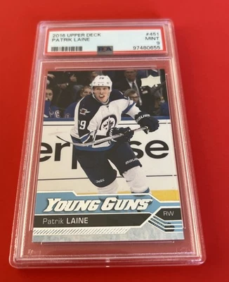 2016 Upper Deck #451 Patrik Laine PSA 9 Mint - #97480655 - Image 1 of 3