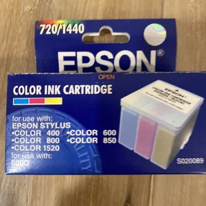 NEW OEM Genuine Epson S020089 Color Cartridge 720/1440 Expired 12/2000 Open Box - Picture 1 of 7
