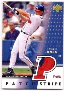 Chipper Jones 2003 Upper Deck Patch STRIPE Jersey /55 SP 💎 - Picture 1 of 1