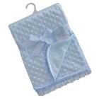 Personalised Baby Boy &amp; Girl Bubble Embossed Micro Blanket with Teddy Bear