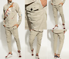 DSQUARED2 JEANS Seksowne malowane spodnie chino spodnie cargo postarzane zwężane spodnie