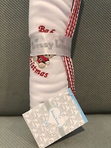 Kissy Kissy Baby Swaddle Blanket Pima Cotton Holiday Baby’s First Christmas New