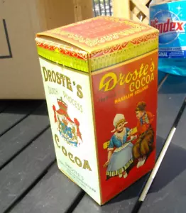Droste's Imported Cocoa 8oz Full Box 1970s Haarlem Holland Excellent Unused - Picture 1 of 11