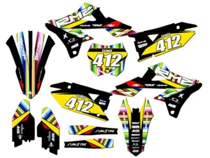 2018-2023 RMZ 450 SERAPE Black Senge Graphics Kit Compatible with Suzuki - Picture 1 of 10