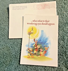 Original Christmas Card sent in 1977 from Walt Disney Productions - Picture 1 of 9