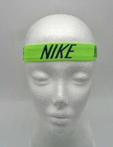 Nike Girl's Logo Headband Volt/Midnight Navy New - Picture 1 of 3