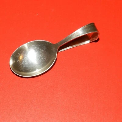 International Sterling 925 Bent Handle Baby Spoon 3" - Image 1 of 4
