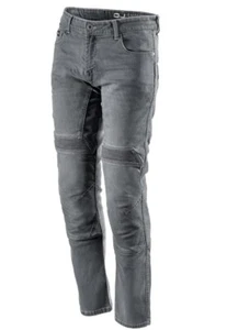 PANTALONI JEANS MOTO OJ MAN UOMO STEEL NERO ELASTICIZZATO OMOLOGATO TG 48 - Picture 1 of 4