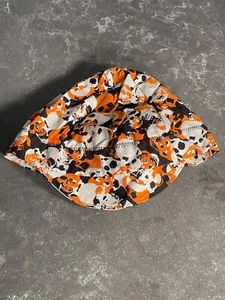 Funk Stitch Orange Skulls Cycling Cap Size Medium Hat NEW - Picture 1 of 2