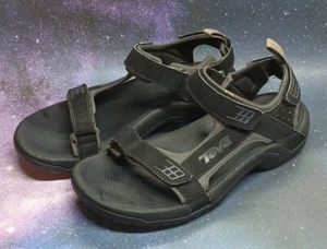 Teva Minam Sandals Mens Size 8 Black Gray Water Sport Comfort Hike Trail - Picture 1 of 10