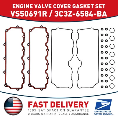 Valve Cover Gasket For 2003-2007 Ford F-250 Super Duty 6.0L Upper and Lower - Image 1 of 4