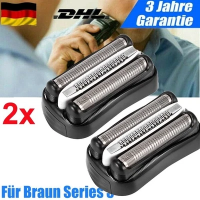 Nue 2pcs Rasiererkopf Scherkopf Ersatz für Braun 21B Serie 3 301S 310S 320S 330S - Bild 1 von 4