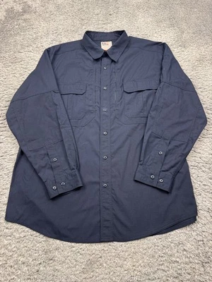 511 Tactical Shirt Men 2XL Taclite Pro Long Sleeve Navy Blue Ripstop Button Up - Image 1 of 4
