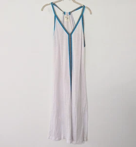 Pitusa Inca Sommerkleid Maxilänge leicht Burnout weiß türkis One Size P - Bild 1 von 9