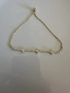 Gold bracelet plated zirconia ￼ - Picture 1 of 4