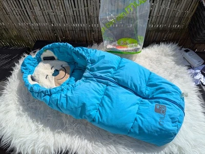 Odenwälder Babynest Mucki Einschlagdecke Fußsack blau Für Babyschale Kinderwagen - Bild 1 von 4